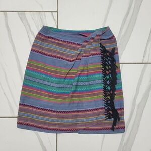 Tribal Striped Mini Skirt Small.